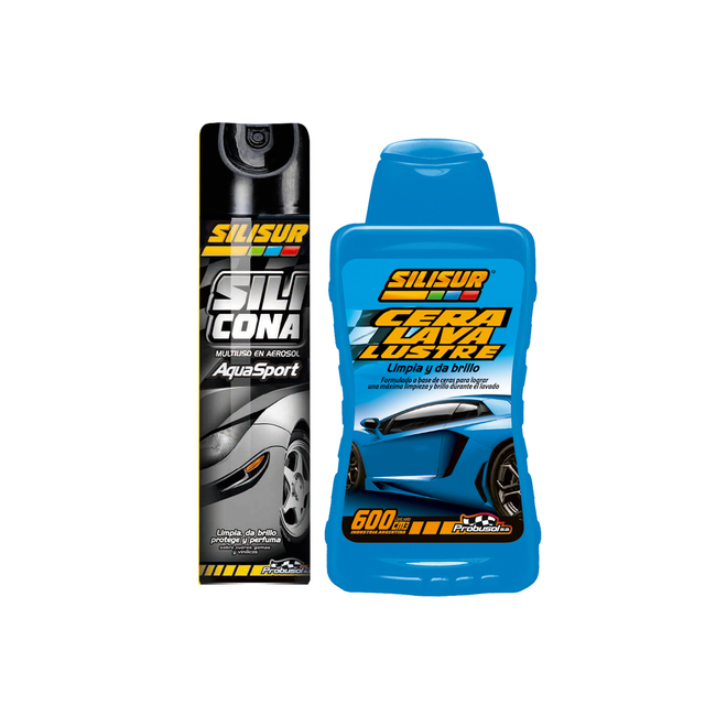 KIT DUO 5 Silicona en Aerosol + Lava y Lustre