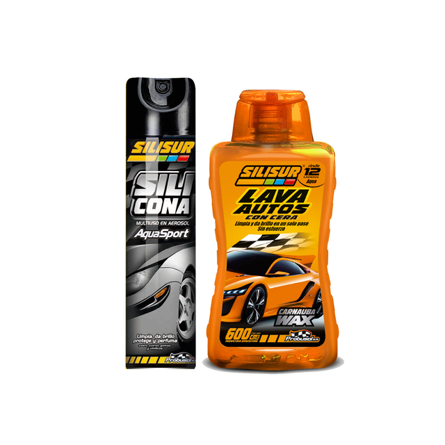 KIT DUO 6 Silicona en Aerosol + Shampoo Cera