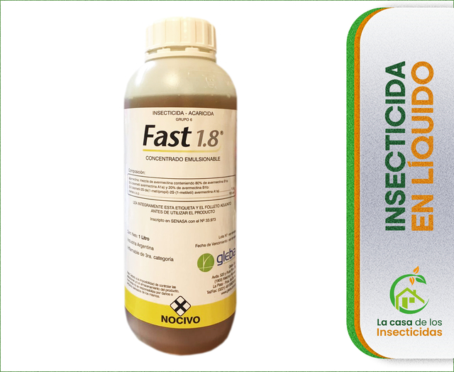 FAST 1 8 Insecticida Acaricida Gleba Abamectina 1 Litro