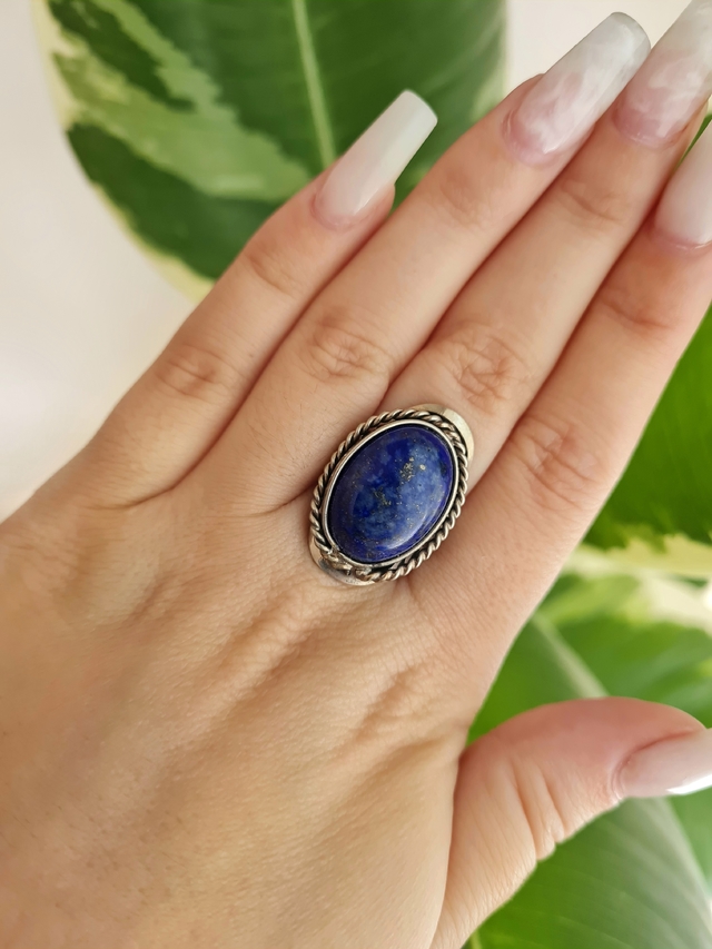 Anillo de lapislázuli hotsell