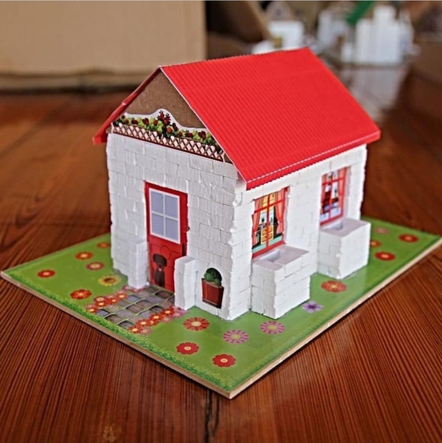 casitas para armar mini arquitectura Plaza de Papel