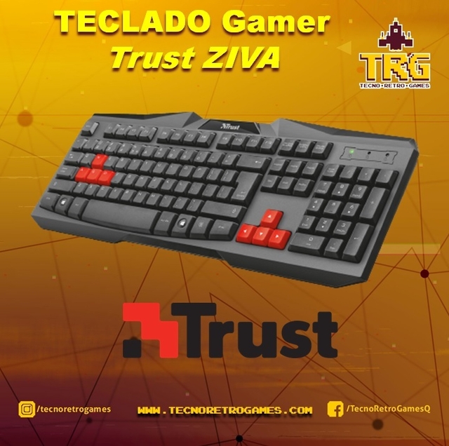 Trust GXT 853 ESCA teclado USB Español Negro