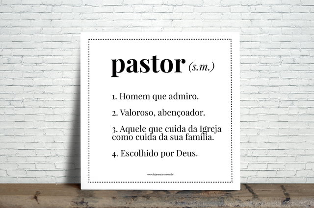 Quadro Pastor ou Pastora: Coleção Significados Profissões