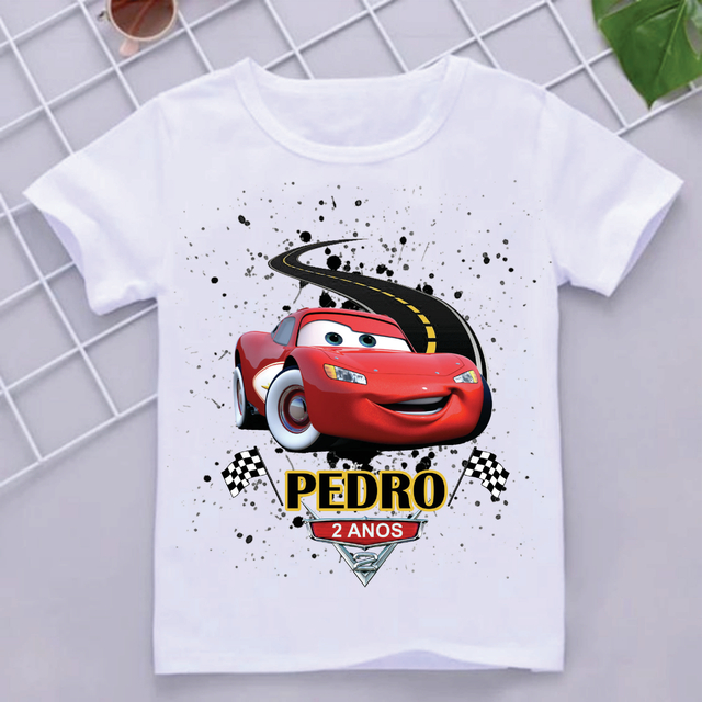 Camiseta Infantil ou Adulta Personalizada Carros