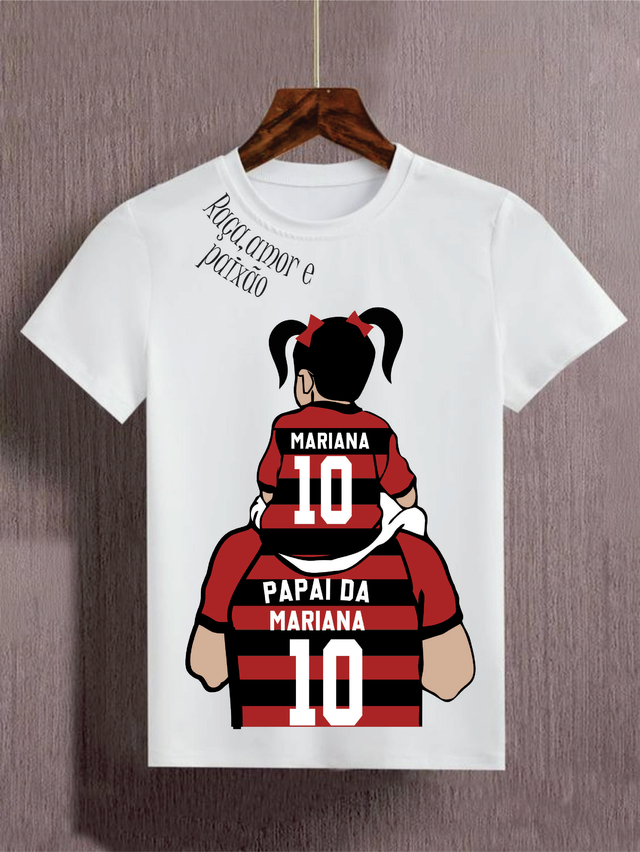 Camiseta Adulta - Filha nas costas - Escolha seu time!