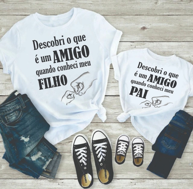 Kit 3 Camisetas Bluey e Bingo (pai Mãe Filho(a)