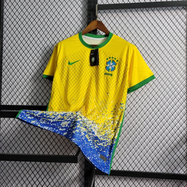 Camisa Brasil com Raça Amarela Amarelo