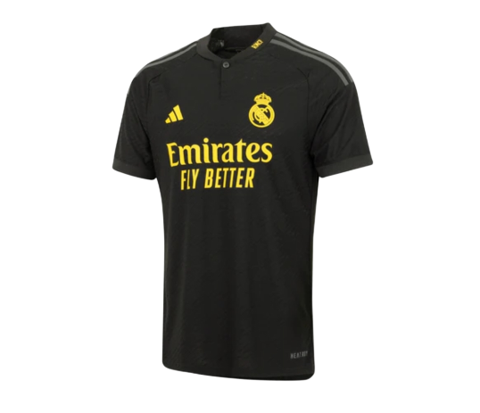 Camisa Real Madrid III Third 23/24 Jogador Adidas Masculina Preta