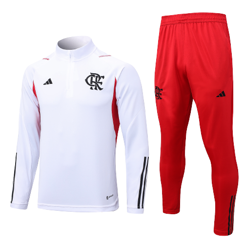 Agasalho Flamengo Treino 2023 Adidas Masculina Branca - R$ 290,00