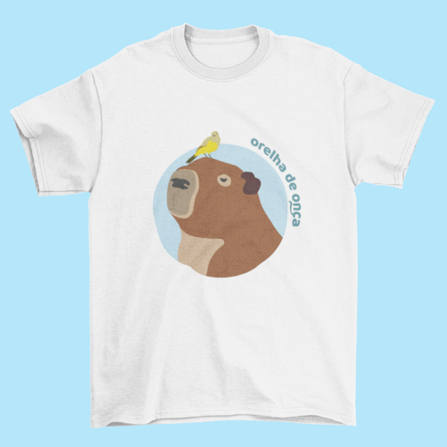 Camiseta Infantil Capivara Animal Estimação Estilosa Estilo