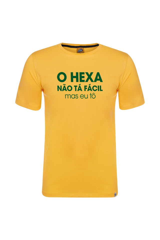 Camiseta O Hexa Não Tá Fácil - Comprar em Jingas