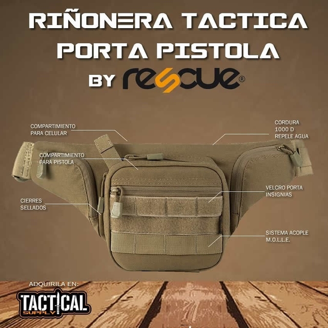 Riñonera tactica porta arma molle - Tactical Supply