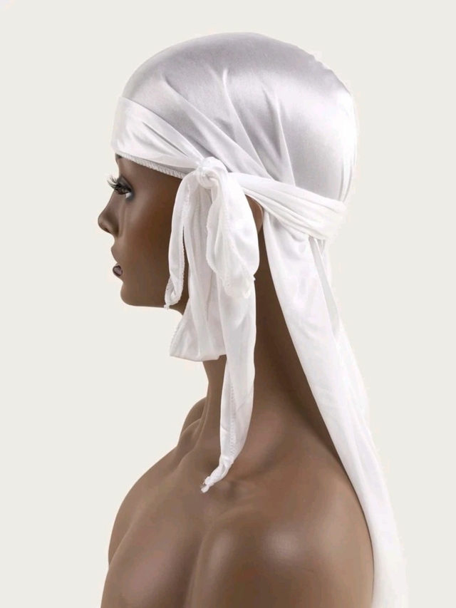 White Durag - Handmade 90's classic vintage style | Afro Nova