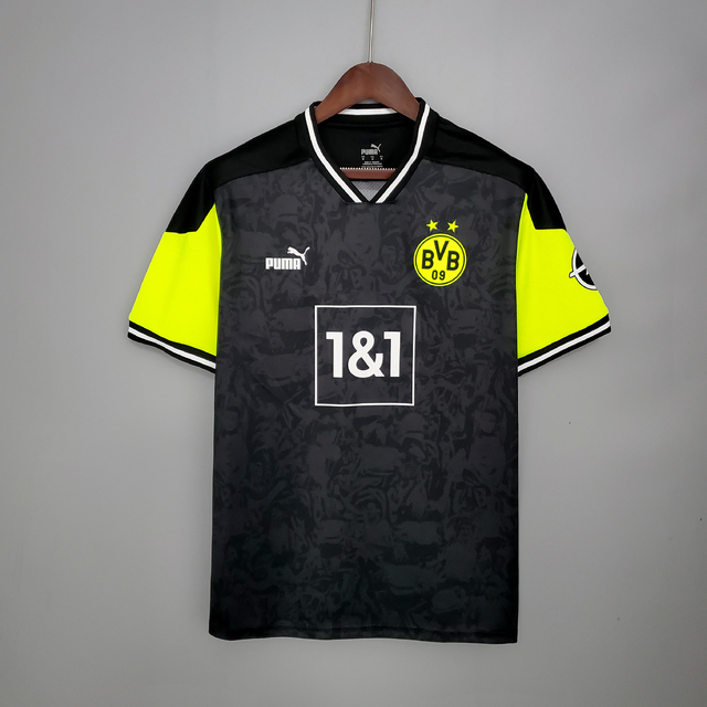 Camisa Borussia Dortmund Edição Comemorativa 21/22 - Masculino Torcedor -  Preto e Amarelo