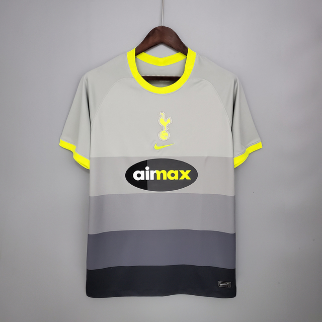 Camisa Tottenham IIII 20/21 - Masculino Torcedor - Cinza e Amarelo
