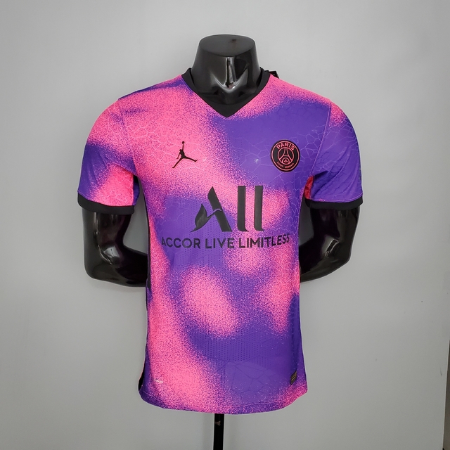 Camisa rosa e roxa psg