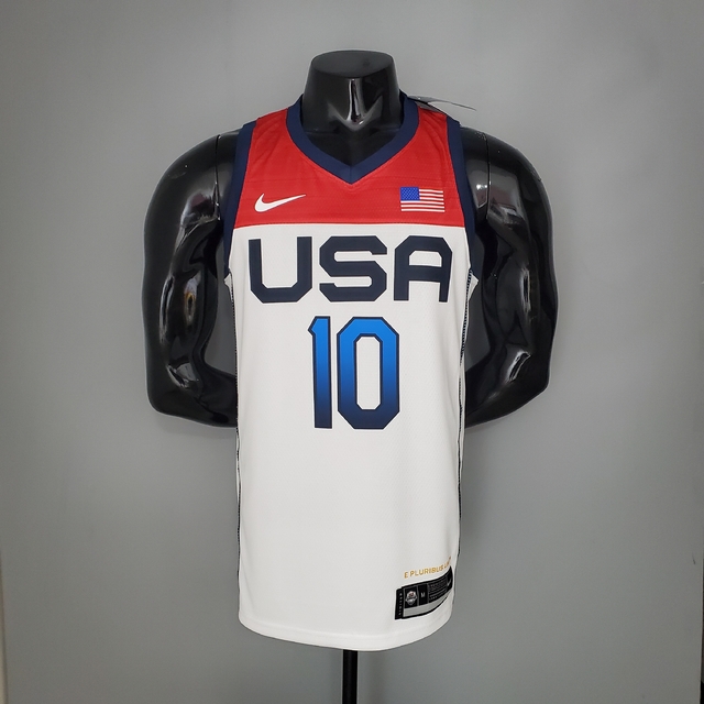 Regata NBA Time USA 2021 Tatum nº 10 Olympic Games Edition Branca