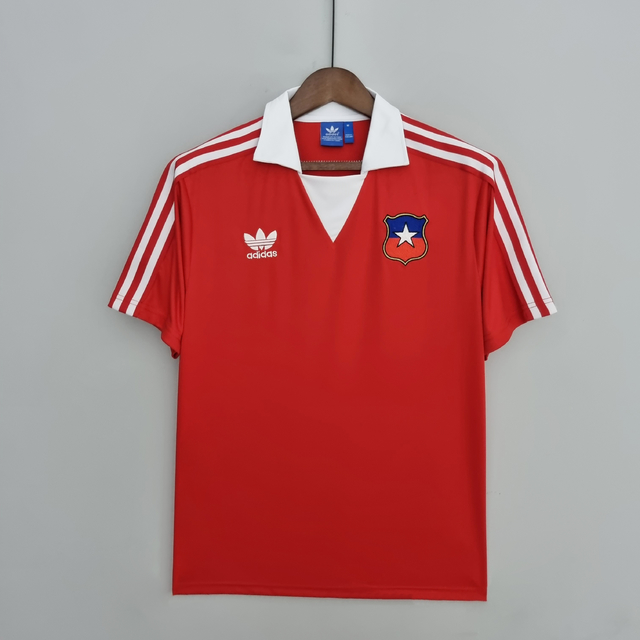 Camisa Retrô Seleção do Chile II 1998 Masculina Modelo Torcedor Bra