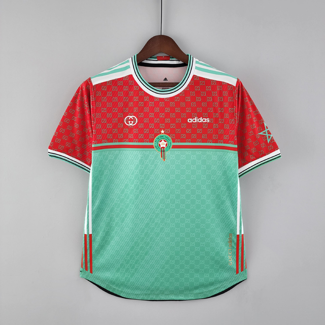 Camisa Concept Seleção do Marrocos 2022 Gucci Adidas Collab Verde