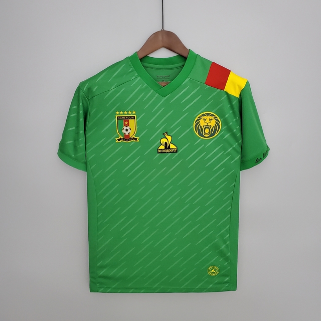 Camisa Seleção de Camarões I Home 2022 Masculina Torcedor Fan Verde