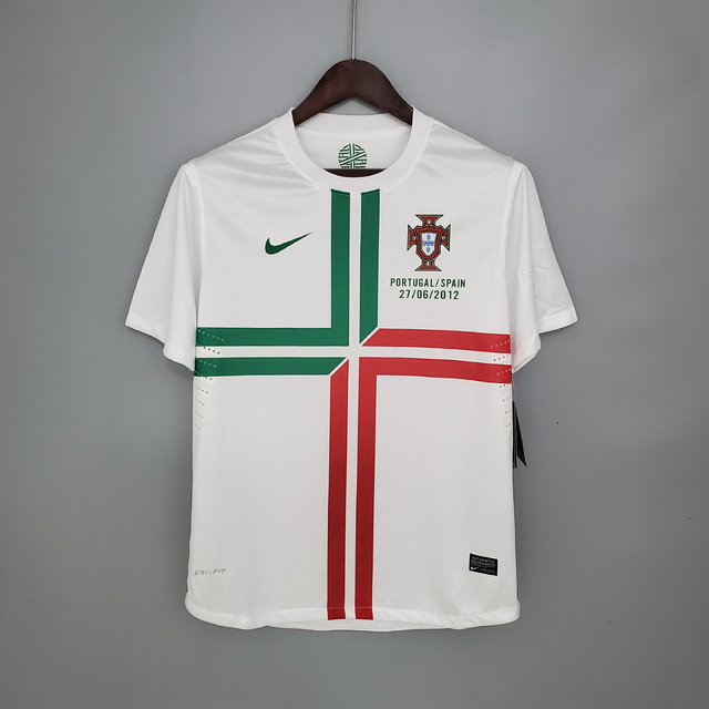 Camisa Retrô Seleção Portugal Euro 2012 Modelo Torcedor Branca