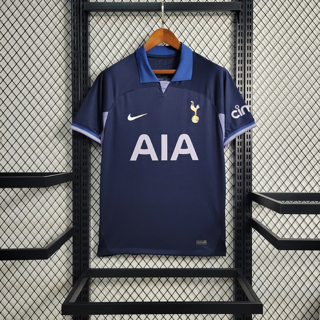 Camisa Tottenham II Away 23 24 Masculina Modelo Torcedor Azul Marinho