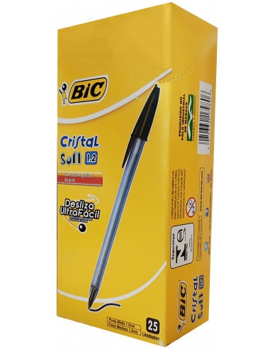 Bolígrafo BIC Cristal Soft x25 - Comprar en ALL PAPER