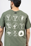 Remera semi-oversized Locos Personajes - Verde