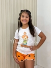 Baby manga infantil feminino Flintstones