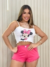 Ondinha slim Minnie mão no rosto - rosa