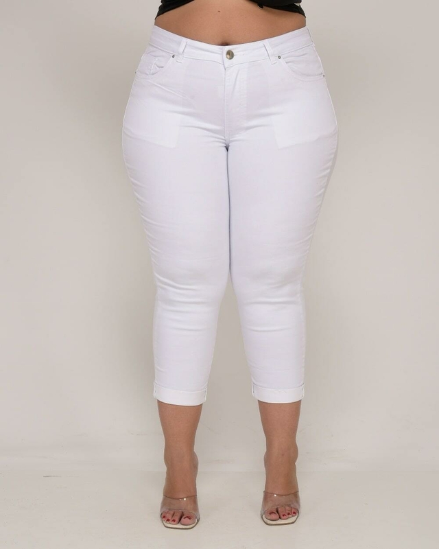 Shyro's Jeans - Calça Jeans Feminina Capri Plus Size