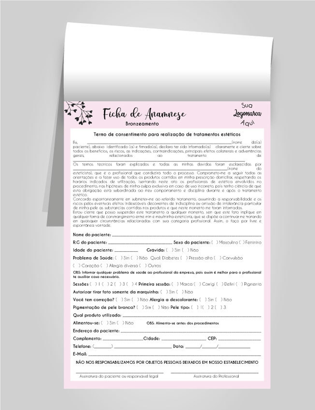 Ficha Anamnese bronze Artificial - Tatiana