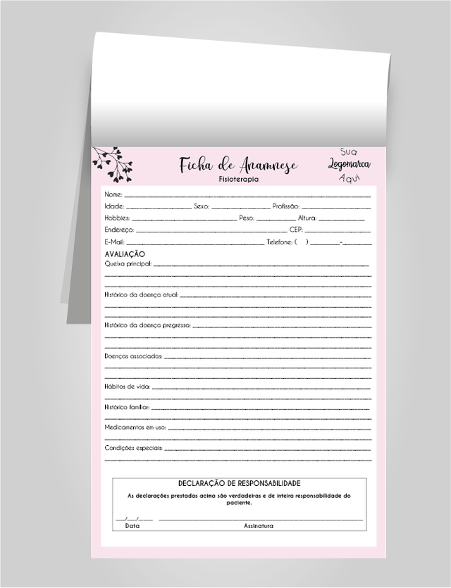 Caderno Ficha anamnese Fisioterapia - Gratifke - Caderno - Magazine Luiza