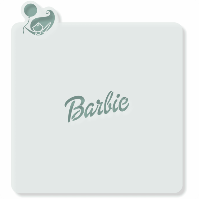 Estêncil para Bolo Barbie Logo