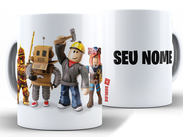 Caneca Roblox Divertida Xícara 325ml Porcelana Cerâmica Caixa presen