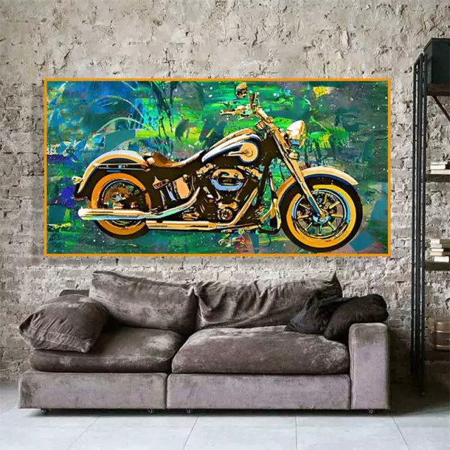 Painel Lona Grau Moto Decorativo Chave Roda Da Frente No Ar