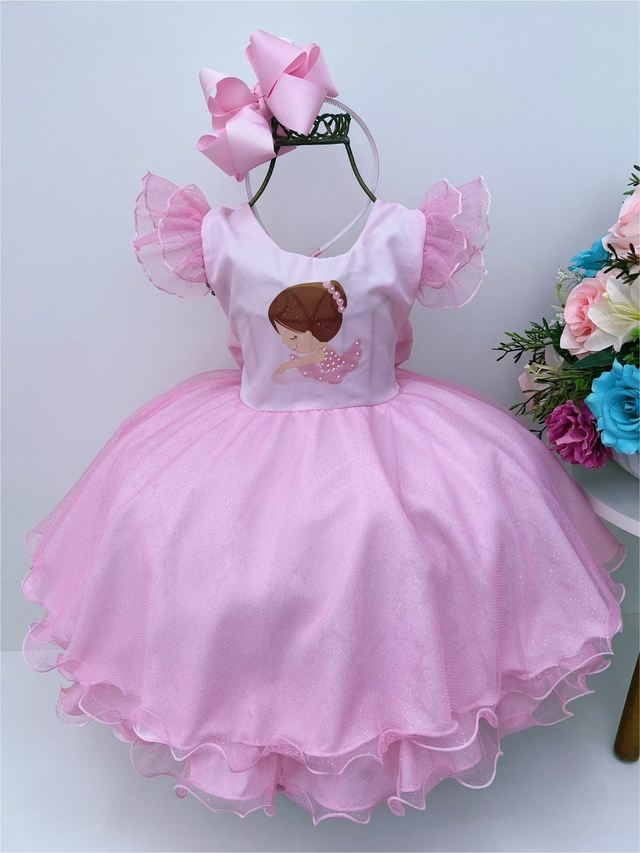 Vestido Princesa Sofia, Rapunzel Longo – Kelly Moda Kids