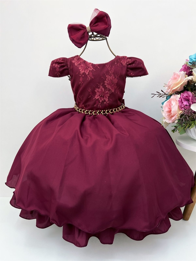 Sapato infantil cheap cor marsala