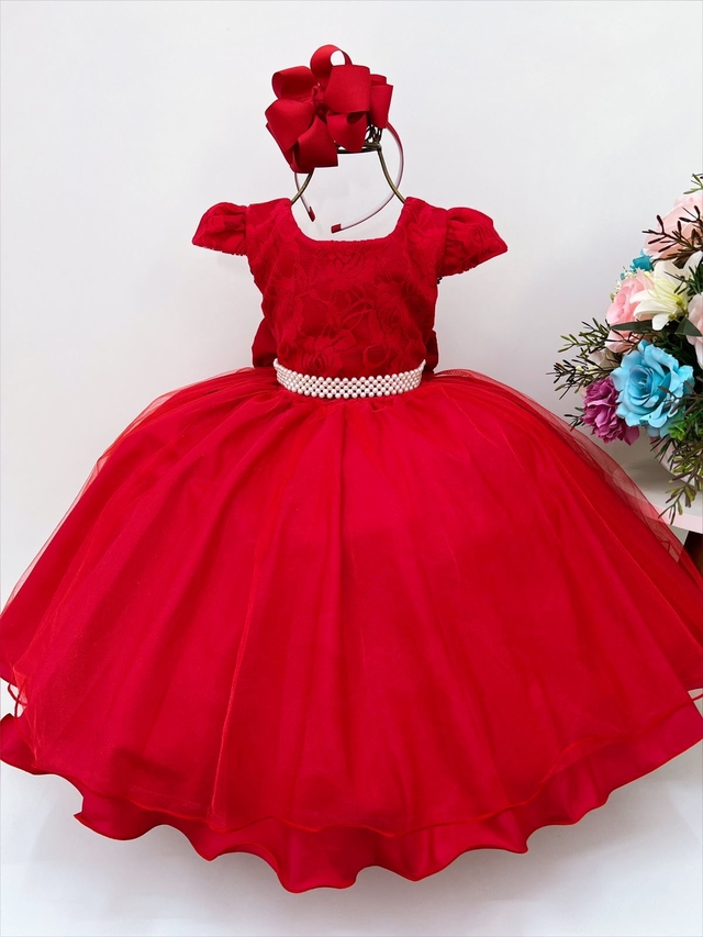 Vestido vermelho hotsell infantil de festa