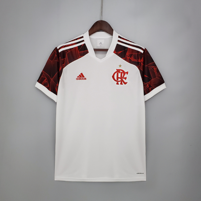 Camiseta Flamengo II 21/22 Adidas Masculina - Branco+Vermelho