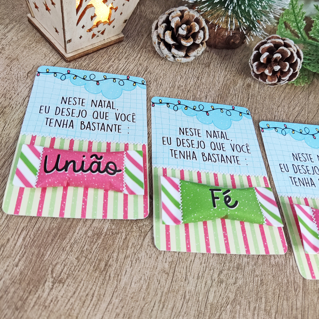 20 Cards de Natal Personalizados + Balas