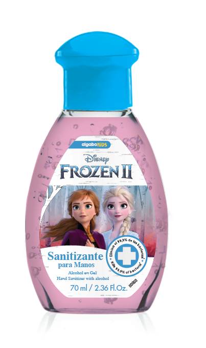 Alcohol en gel Frozen Elsa Ana para chicas y chicos marca Algabo sanit