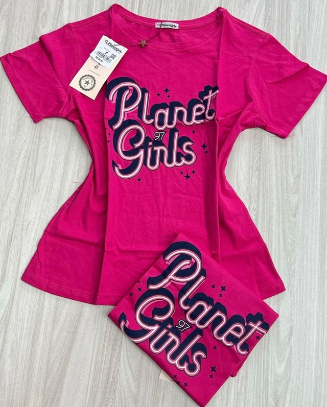 camiseta planet girls - Vanderleia Bella Modas