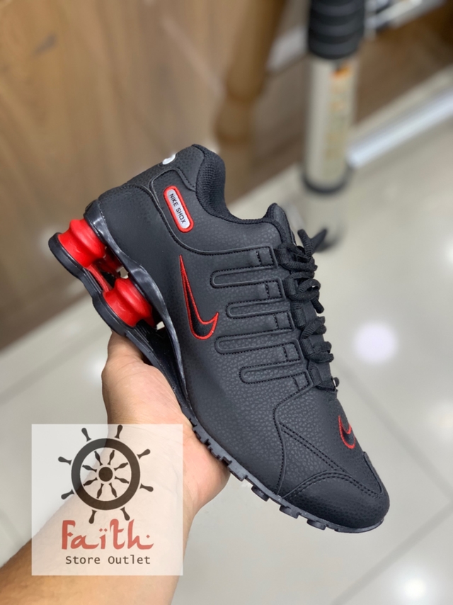 nike shox nz Preto vermelho - Faith Store Outlet