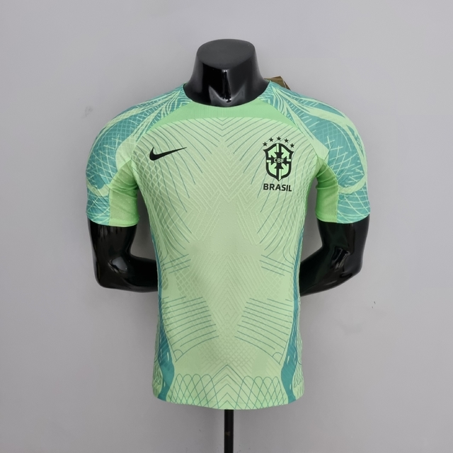 Camisa Treino Brasil 2022 Versão Player Nike Masculina - Verde Claro