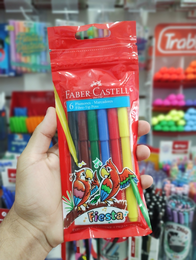Marcadores Faber Castell Fiesta x6