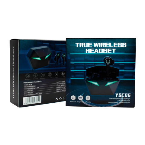 AURICULARES TRUE WIRELESS HEADSET YSC06 - COLOR NEGRO