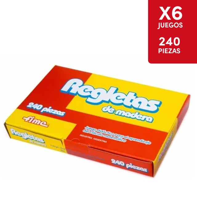 Regletas De Madera 240 Piezas 6 Juegos