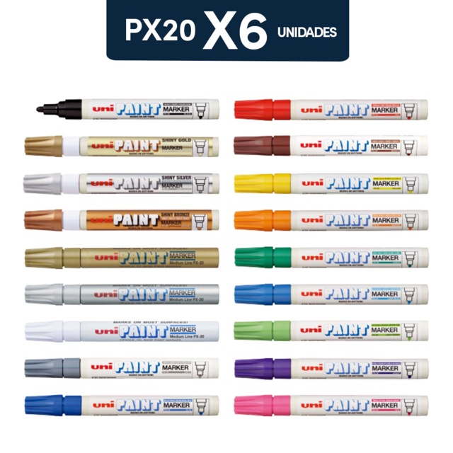 Marcador Uni Paint Px 20 6 Unidades ARTISTICA MUNCH