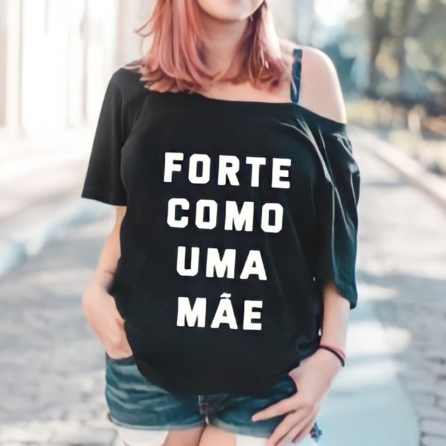T-SHIRT FORTE COMO UMA MÃE ® - Mama Bird Brasil
